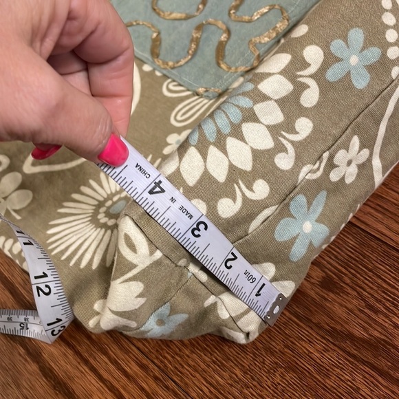 Boho fabric canvas 2 way reversible bag big size lots of room floral w/ pockets - Picture 13 of 13